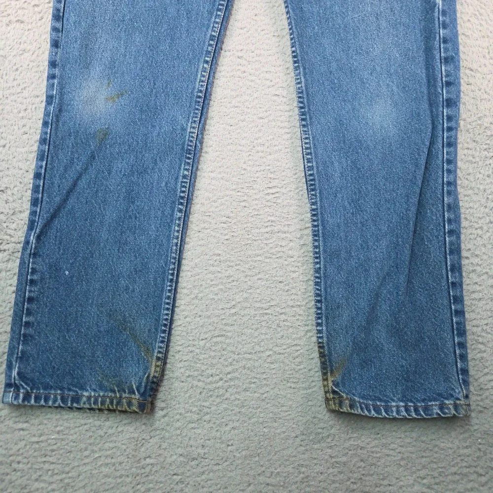 VTG Levis 505 Jeans Mens 33x32 USA Made Orange Tab 90s Grunge Distressed Denim